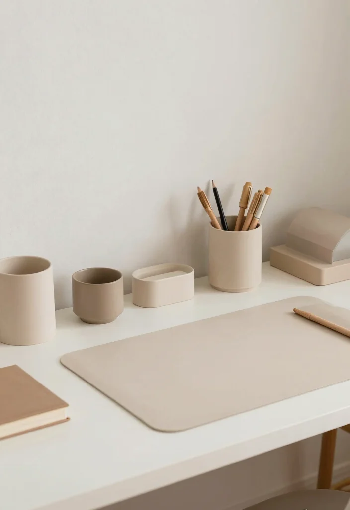 10 Aesthetic Desk Decor Ideas for Soft Focus and Inspiration 9. Color Coordination 0