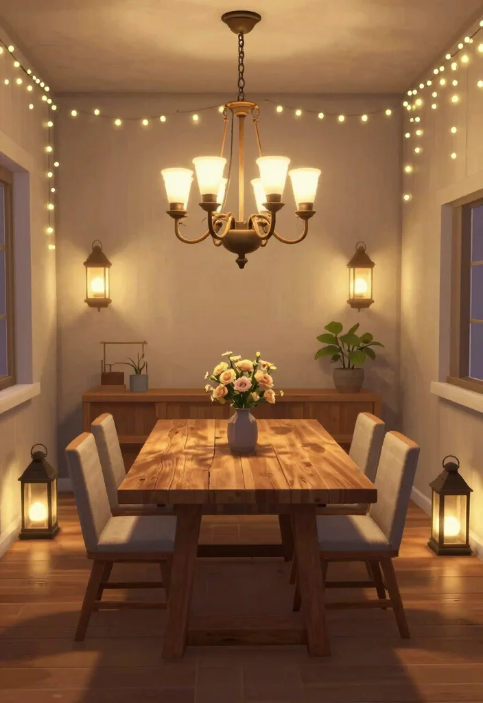 10 Bloxburg Dining Room Ideas for Cozy Creative Builds 4. Creative Lighting Fixtures 0