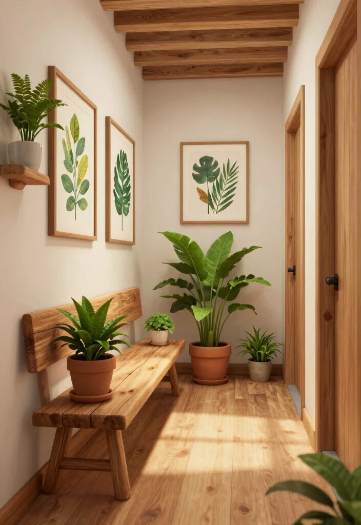 10 Bloxburg Hallway Ideas for Cozy Modern Builds 2. Natural Elements 0