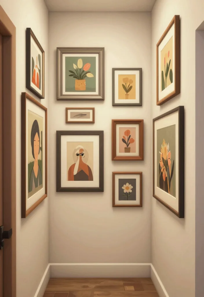 10 Bloxburg Hallway Ideas for Cozy Modern Builds 4. Artful Displays 0