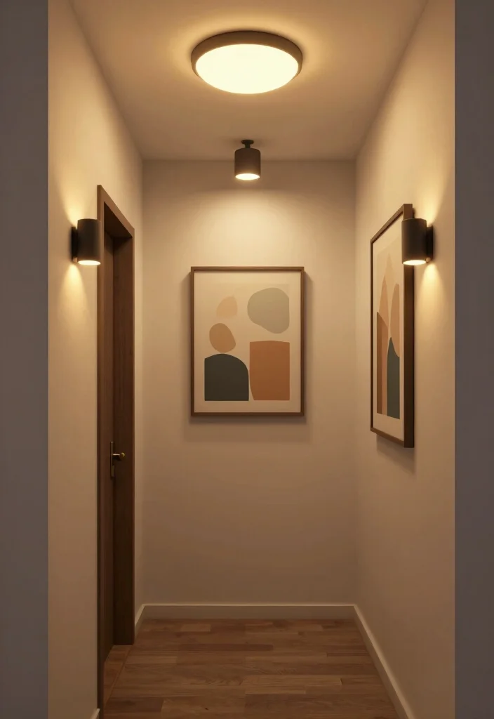 10 Bloxburg Hallway Ideas for Cozy Modern Builds 8. Layered Lighting 0