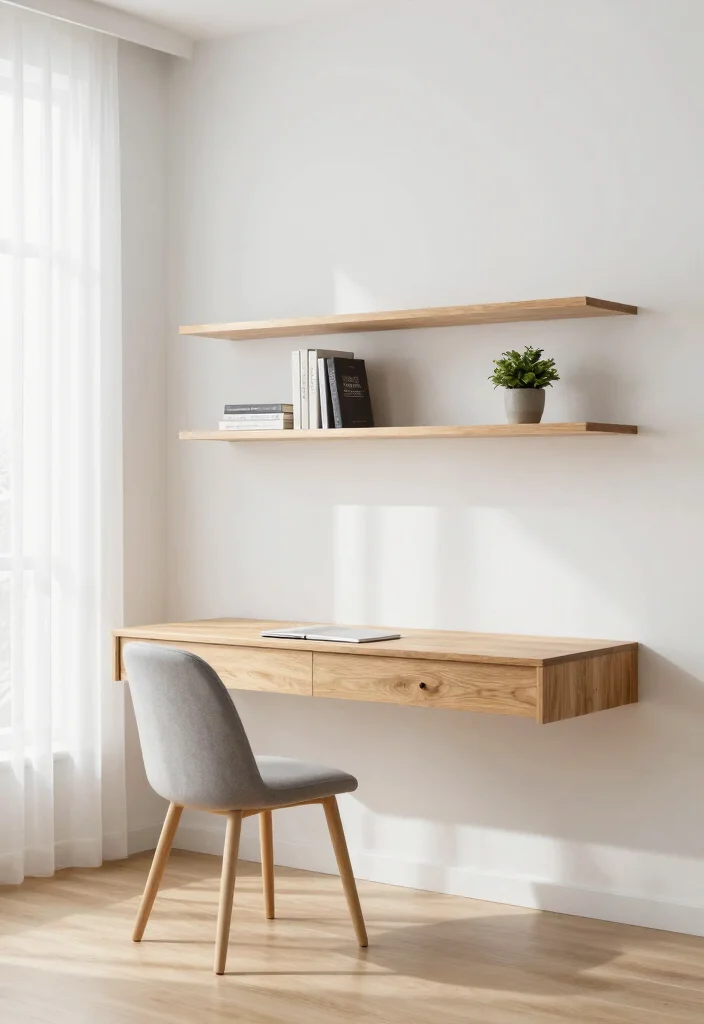 10 Computer Desk Ideas for Clean and Focused Setups 1. Floating Desk 0