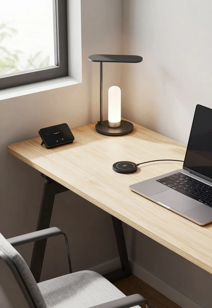 10 Corner Desk Ideas for Cozy Bedroom Work Zones 10. Smart Technology Integration 0