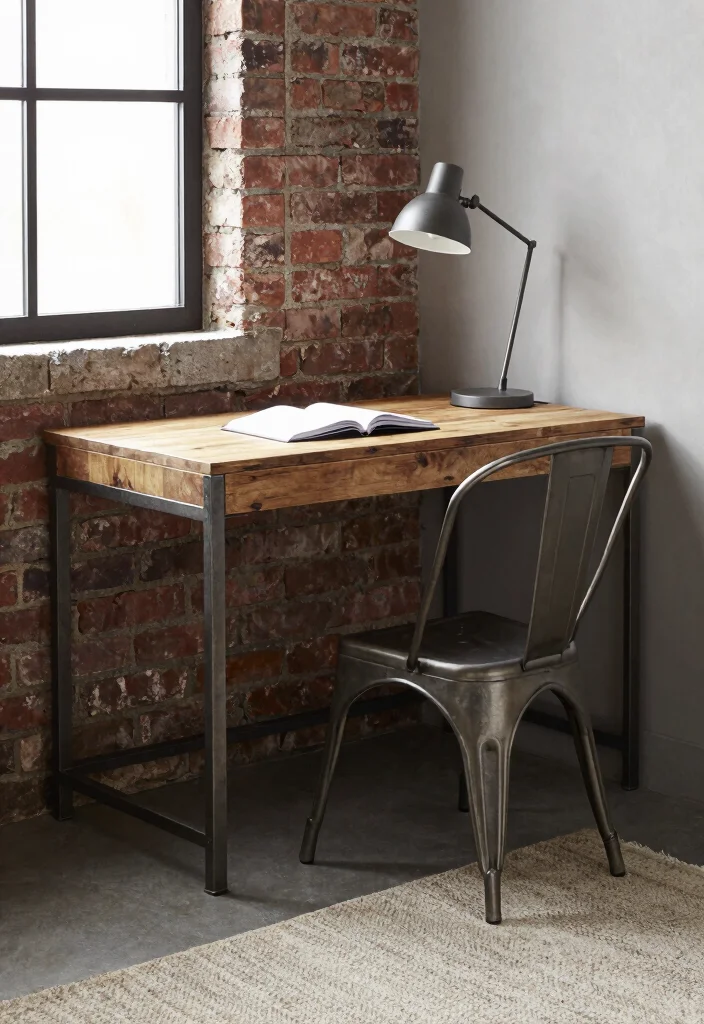 10 Corner Desk Ideas for Cozy Bedroom Work Zones 6. Industrial Style Corner Desk 0