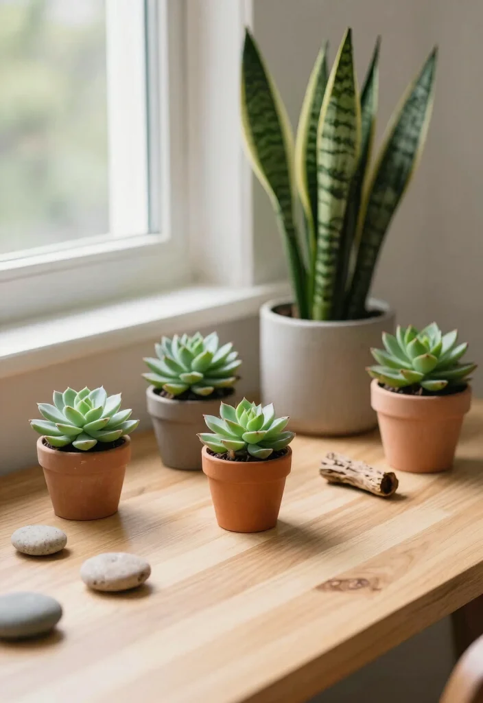 10 Cute Desk Ideas with Warm Colors and Personal Touches 5. Greenery and Naturals 0