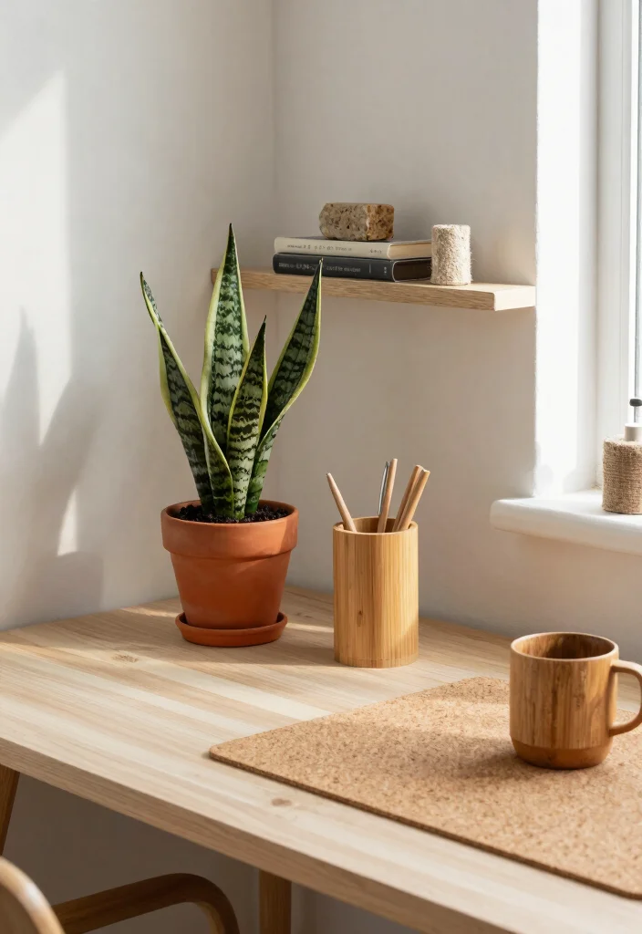 10 Desk Decor Ideas for Cozy Aesthetic Work Corners 1. Embrace Natural Elements 0