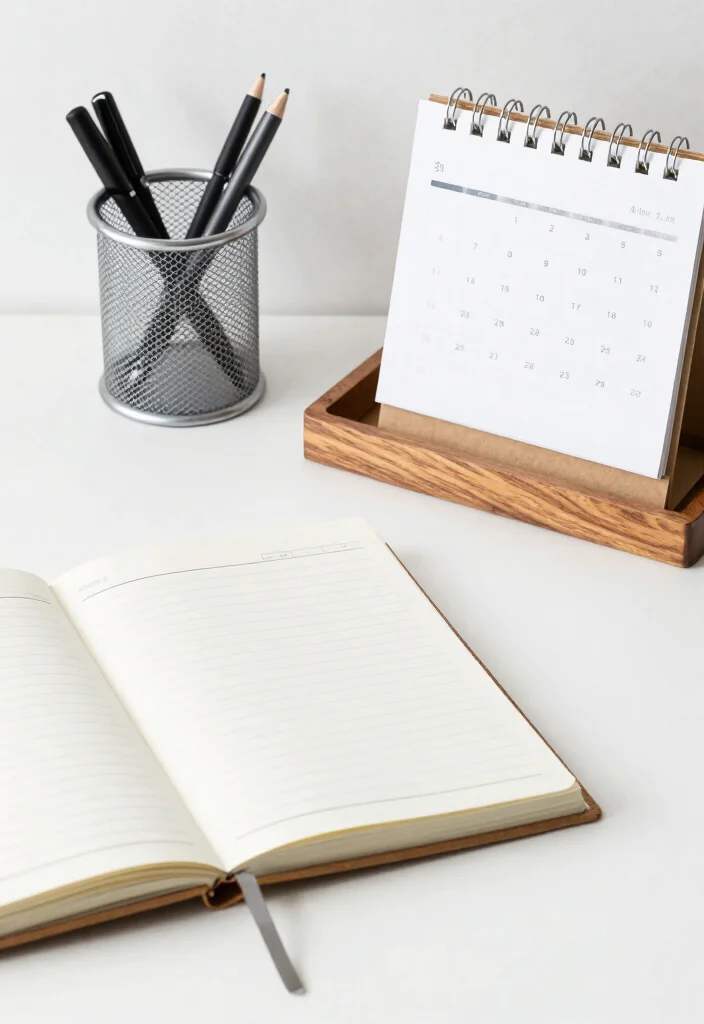 10 Desk Decor Ideas for Cozy Aesthetic Work Corners 8. Functional Desk Accessories 0