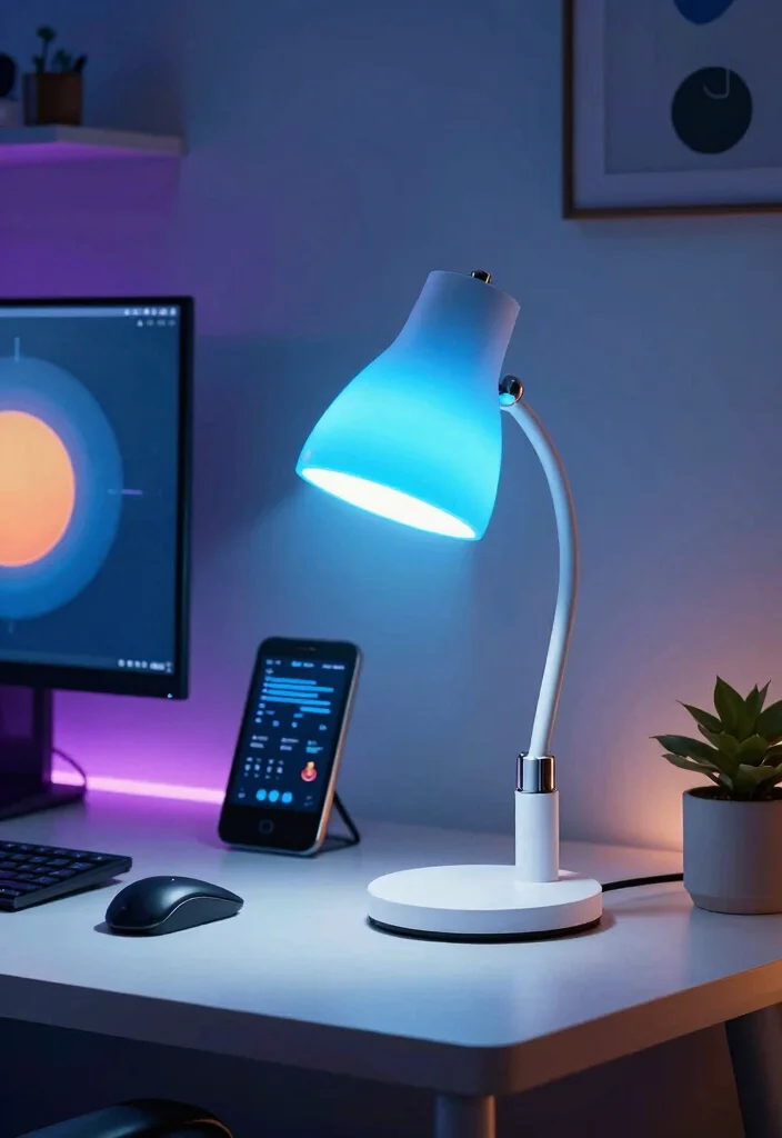 10 Desk Lighting Ideas for Warm Evenings and Late Work 10. Smart Desk Lighting 0