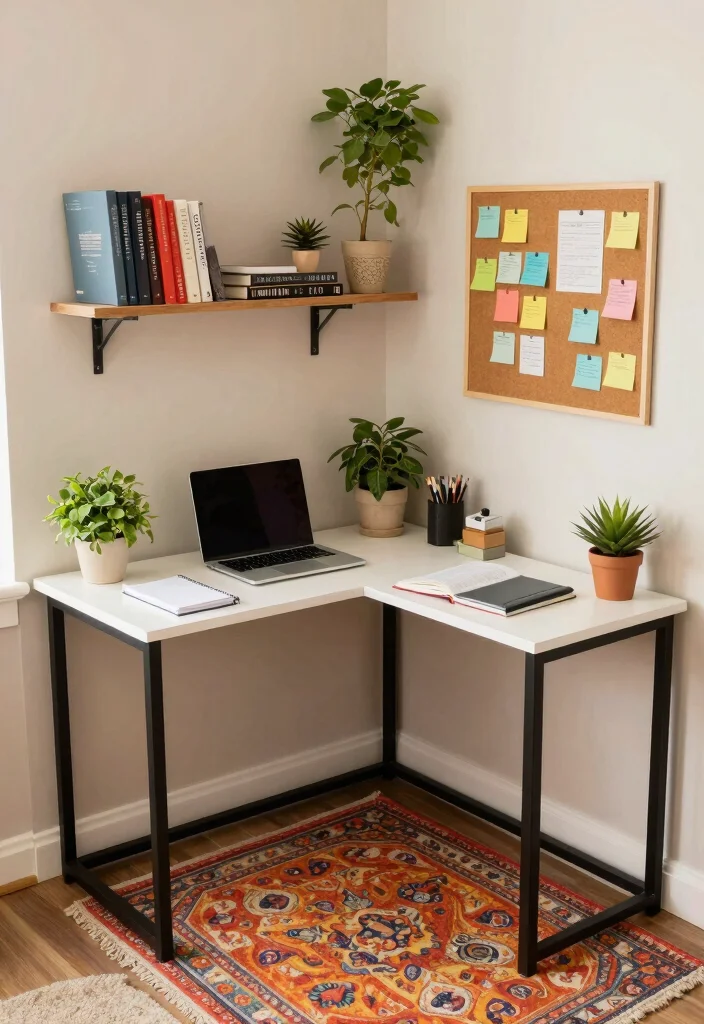 10 Desk Setup Ideas for Work Study and Creative Flow 2. Compact Corner Office 0