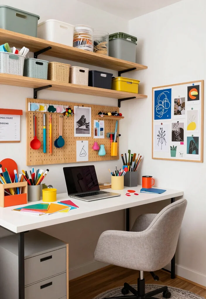 10 Desk in Closet Ideas for Hidden and Quiet Workspaces 7. Dedicated Craft and Work Station 0