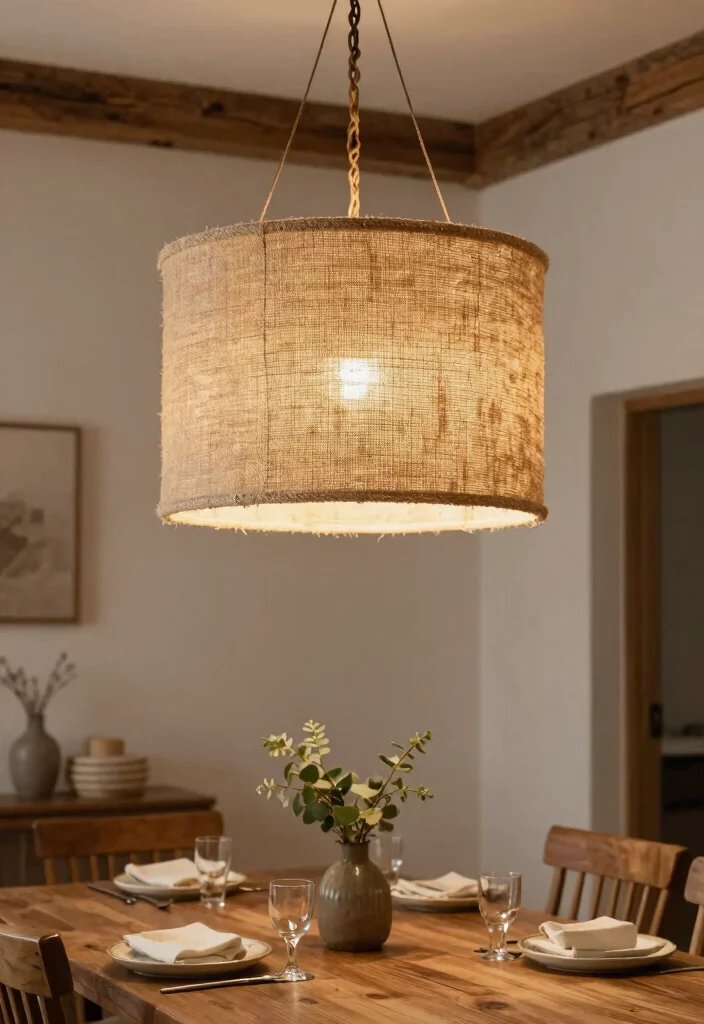 10 Dining Room Chandelier Ideas for Soft Statement Lighting 4. Large Drum Pendant Chandelier 0