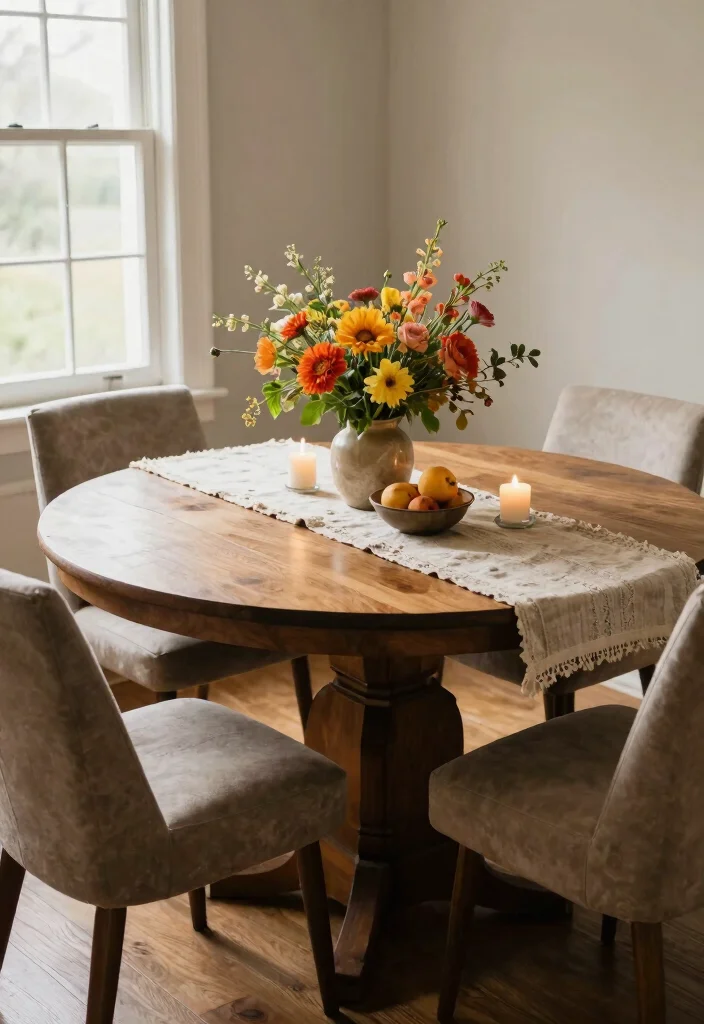 10 Dining Room Corner Ideas to Create Cozy Nooks 2. Round Table for Intimacy 0