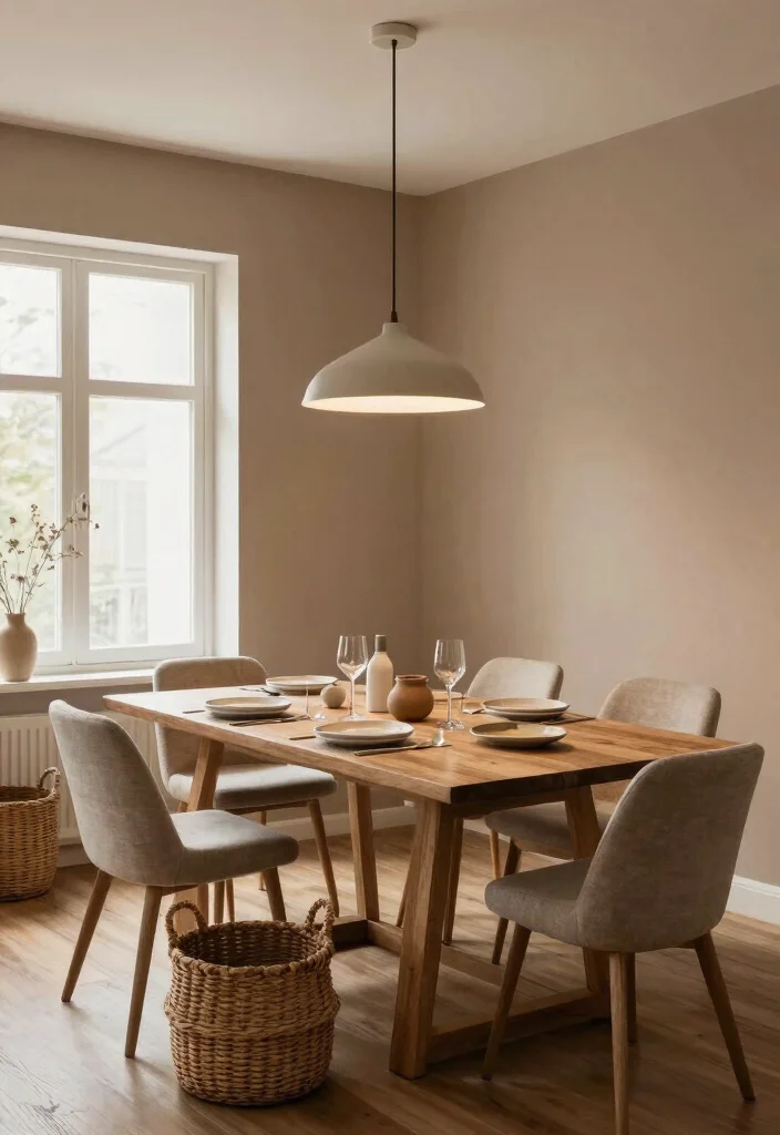 10 Dining Room Paint Color Ideas That Feel Calm and Timeless 3. Warm Taupe 0