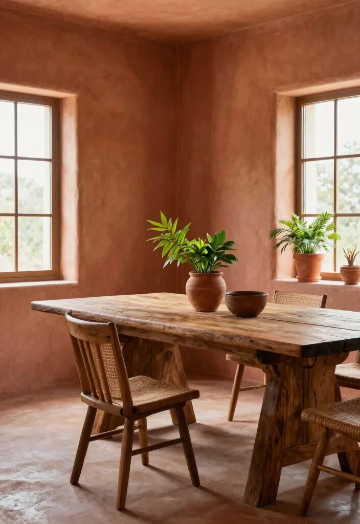 10 Dining Room Paint Color Ideas That Feel Calm and Timeless 7. Earthy Terracotta 0