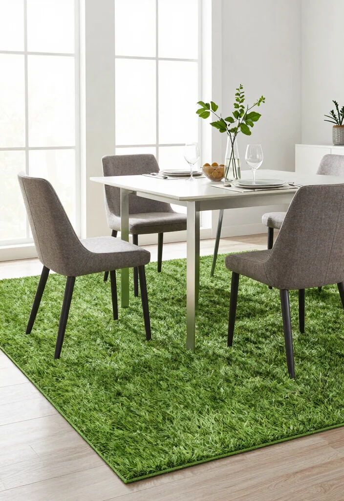 10 Dining Room Rug Ideas That Anchor the Space Naturally 10. Eco Friendly Synthetic Rugs for Practical Style 0