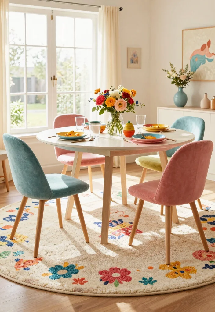 10 Dining Room Rug Ideas That Anchor the Space Naturally 7. Soft Cotton Rugs for Comfort and Style 0