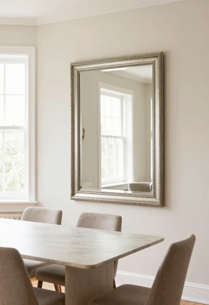 10 Dining Room Wall Ideas for Art and Styled Storage 9. Use of Mirrors to Expand Space 0
