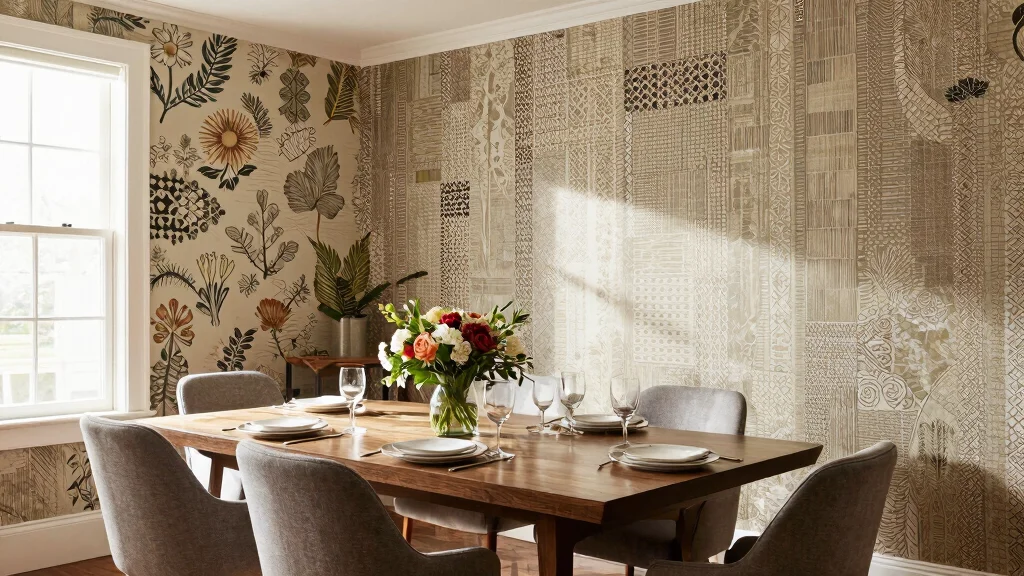 10 Dining Room Wallpaper Ideas That Add Depth and Mood