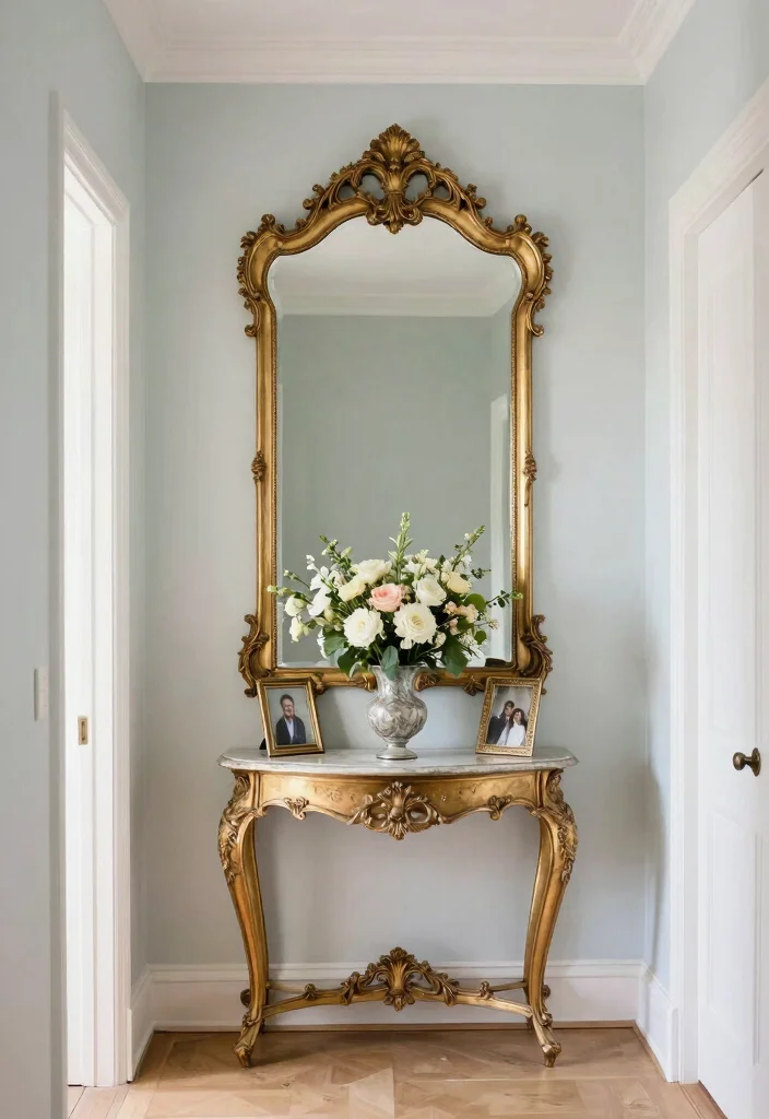 10 End of Hallway Decor Ideas for Subtle Focal Points 2. Add a Statement Mirror 0