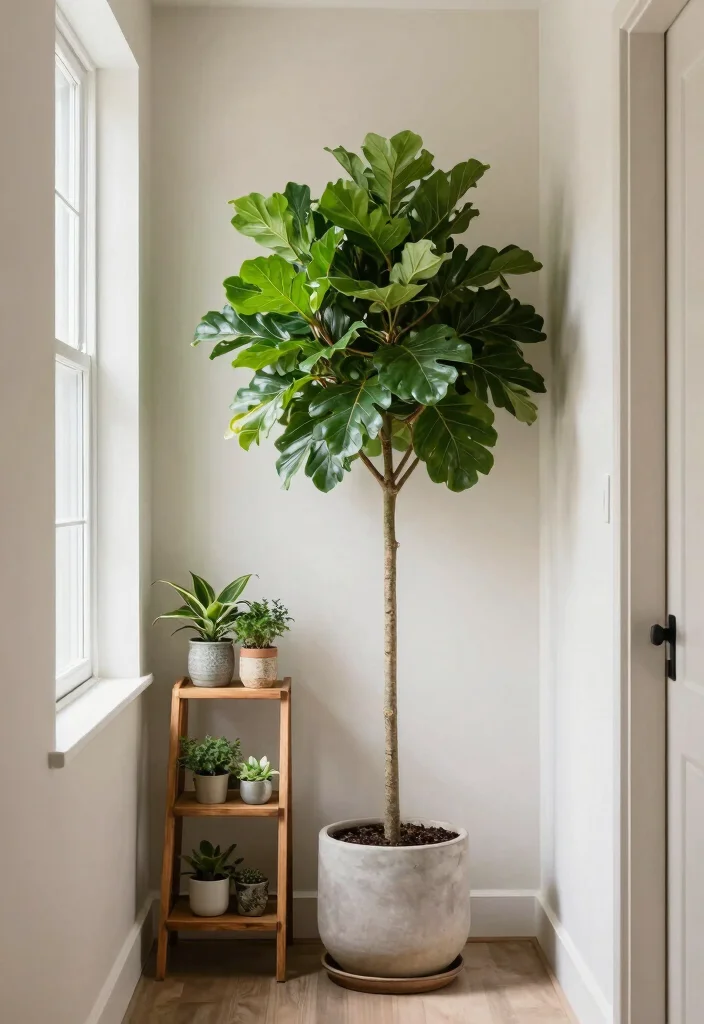 10 End of Hallway Decor Ideas for Subtle Focal Points 3. Plant Power 0