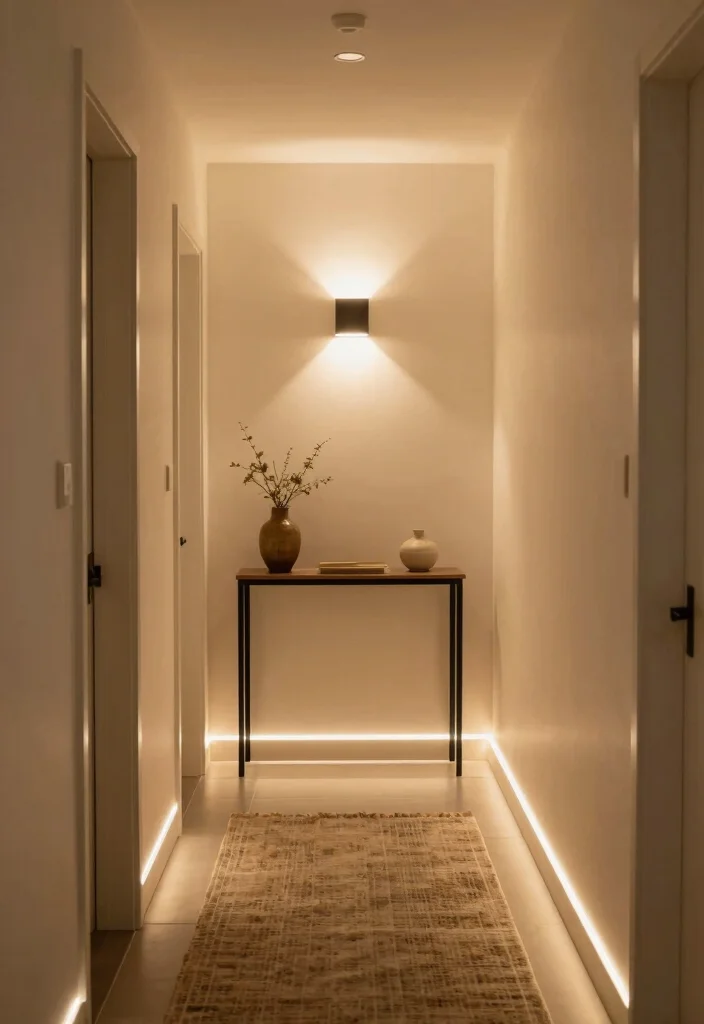 10 End of Hallway Decor Ideas for Subtle Focal Points 5. LED Lighting 0