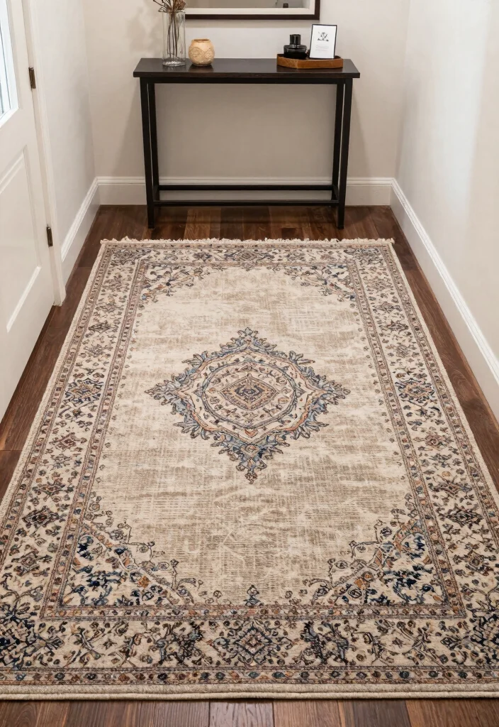 10 Entry Hallway Ideas That Feel Inviting from the First Step 9. Layered Area Rugs 0
