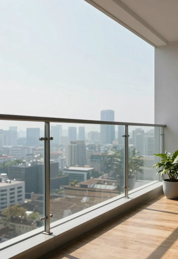 10 Glass Balcony Ideas for Light Filled Modern Homes 1. Minimalist Glass Railings 0