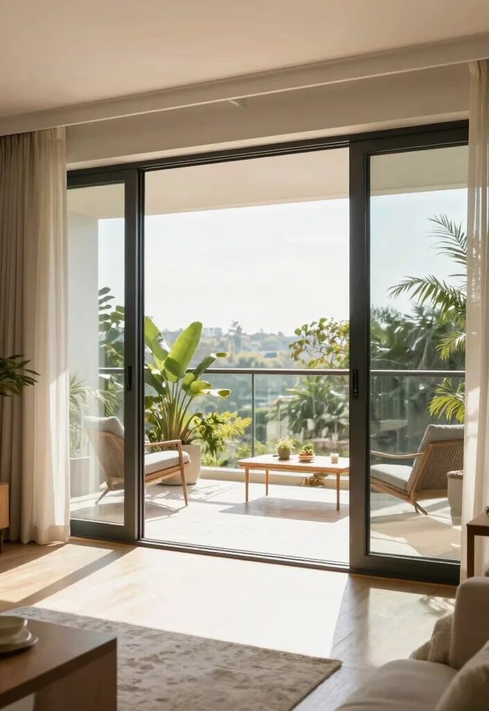 10 Glass Balcony Ideas for Light Filled Modern Homes 10. Glass Slide Doors 0