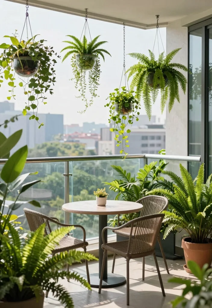 10 Glass Balcony Ideas for Light Filled Modern Homes 2. Greenery and Glass Combination 0