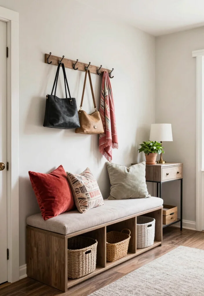 10 Hallway Entry Ideas for Small and Narrow Homes 3. Multi Functional Furniture 0
