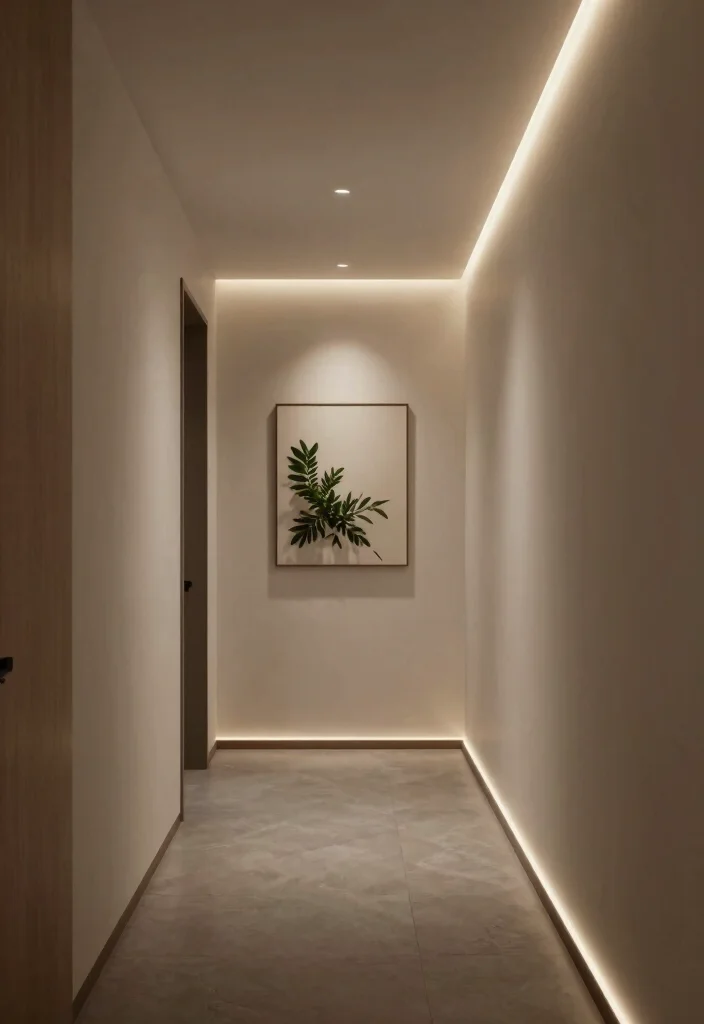 10 Hallway Lighting Ideas for Dark and Awkward Spaces 4. LED Strip Lights 0