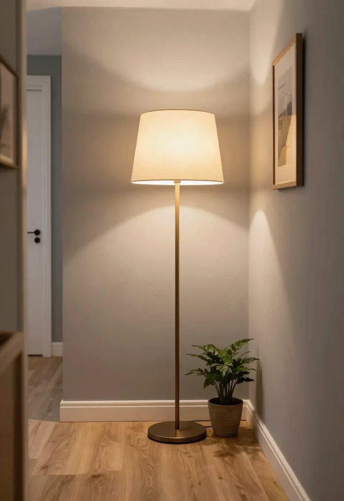 10 Hallway Lighting Ideas for Dark and Awkward Spaces 6. Floor Lamps for Functionality 0