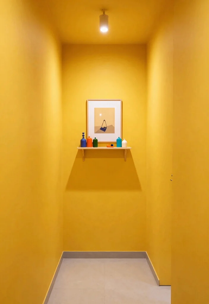 10 Hallway Paint Ideas That Instantly Refresh the Space 6. Bold Mustard Vibrant and Energetic 0