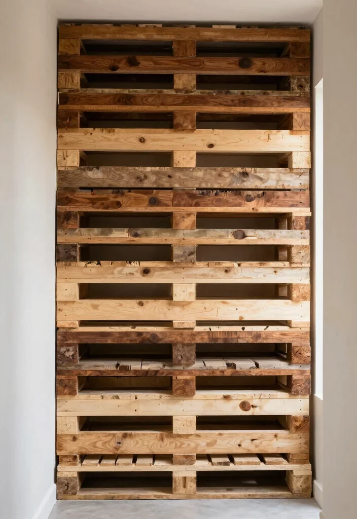 10 Hallway Panelling Ideas for Texture and Character 4. Pallet Wood Accent Walls 0