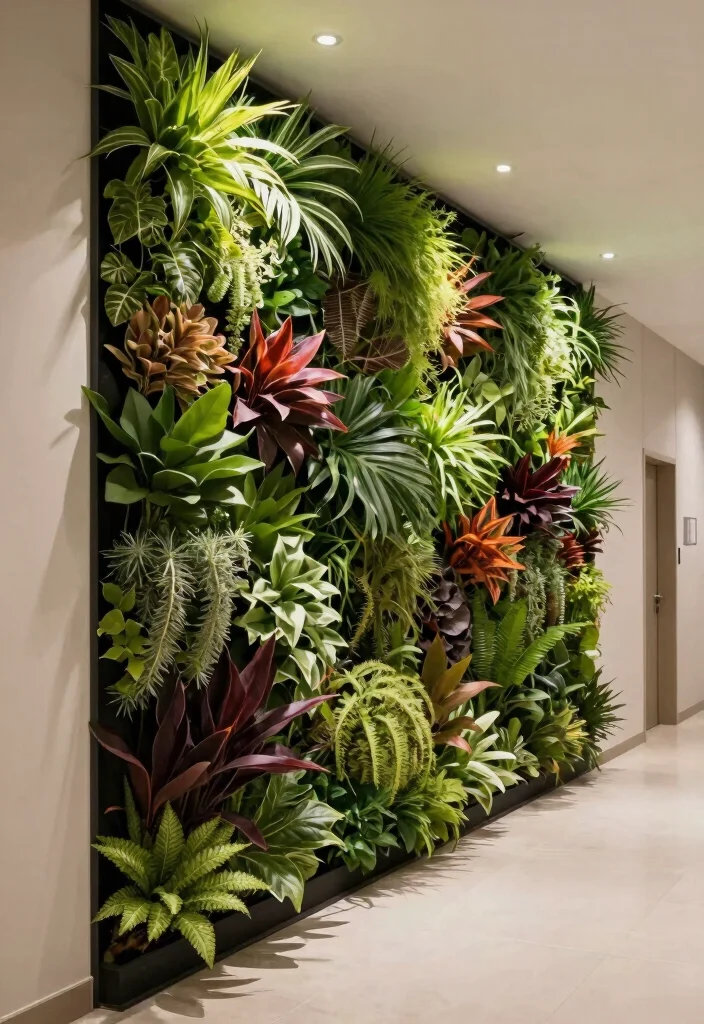 10 Hallway Panelling Ideas for Texture and Character 8. Biophilic Design with Vertical Gardens 0
