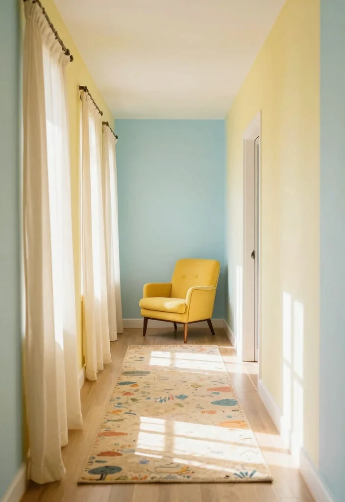 10 Long Entry Hallway Ideas with Balanced Styling 2. Inviting Brightness 0