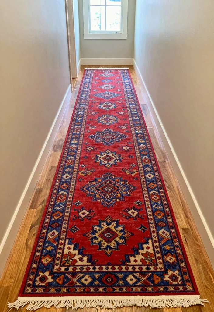 10 Long Hallway Ideas That Avoid the Tunnel Look 9. Colorful Accent Rugs 0