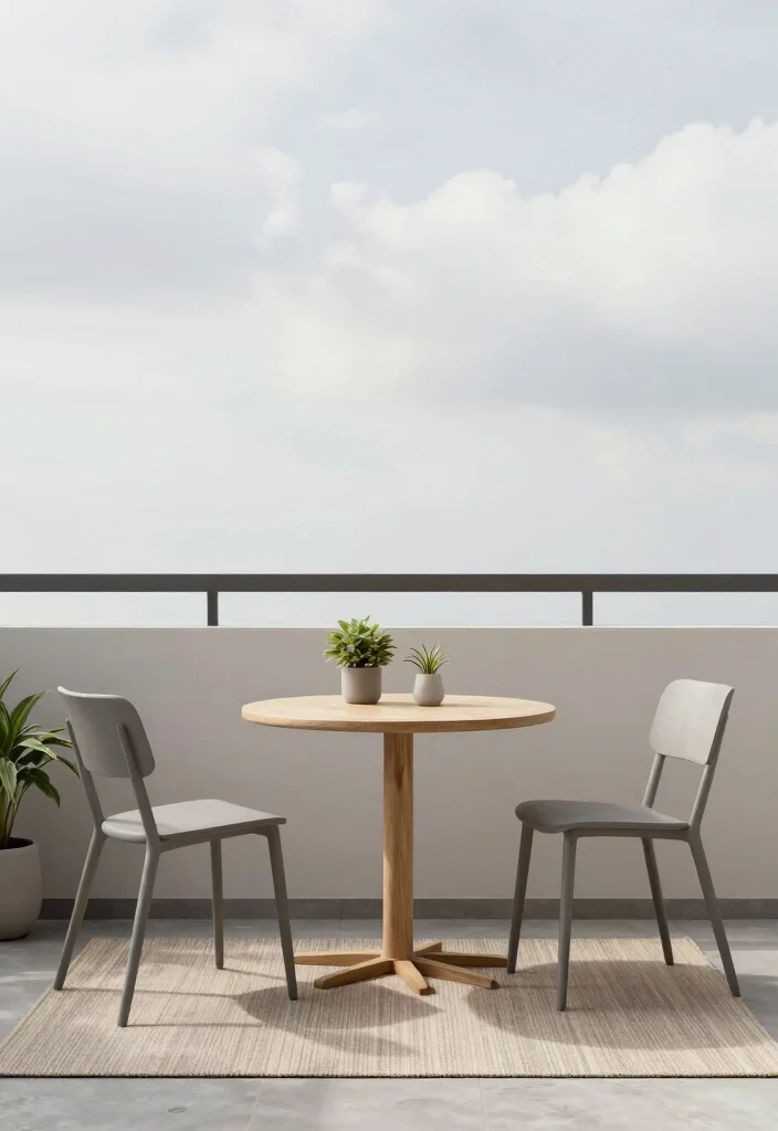 10 Small Apartment Balcony Ideas That Feel Calm and Inviting 4. Minimalist Decor 0