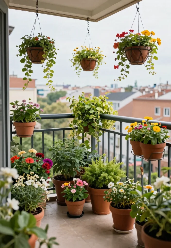 10 Small Apartment Balcony Ideas That Feel Calm and Inviting 5. Inviting Balcony Plants 0