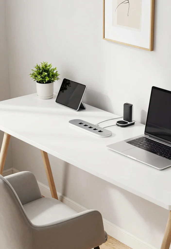 10 Small Desk Ideas That Fit Beautifully in Tight Rooms 10. Tech Friendly Desks Embracing Modern Connectivity 0