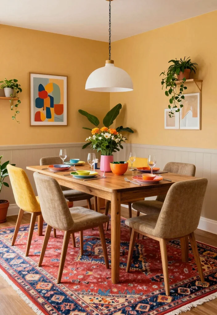 10 Small Dining Room Ideas That Feel Intimate and Inviting 6. Add a Touch of Color 0