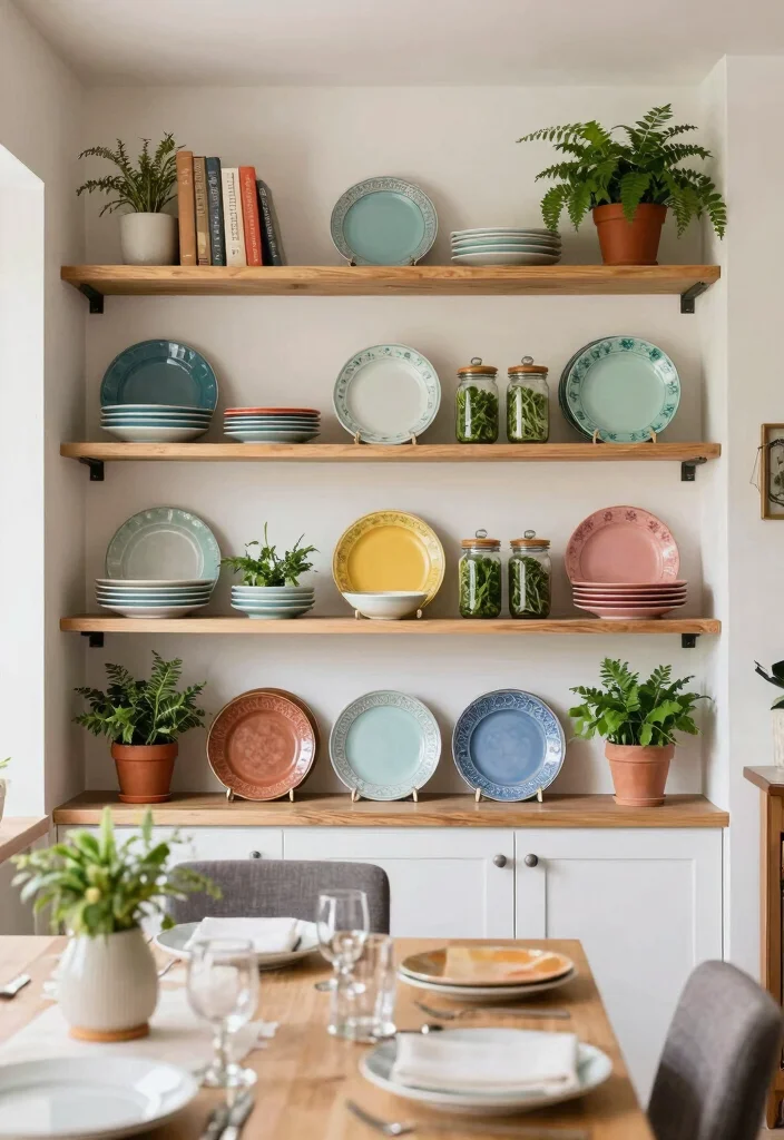10 Small Dining Room Ideas That Feel Intimate and Inviting 7. Embrace Open Shelving 0