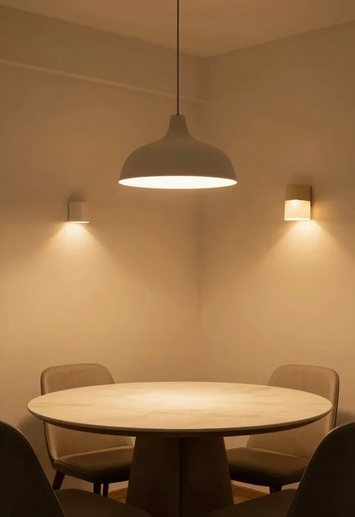 10 Tiny Dining Room Ideas for Apartments and Small Homes 7. Smart Lighting Solutions 0