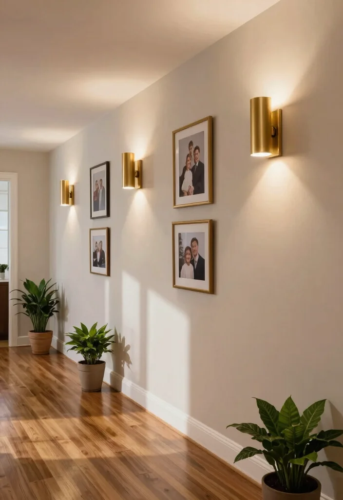 10 Upstairs Hallway Ideas with Soft Lighting and Flow 1. Layered Lighting with Sconces 0