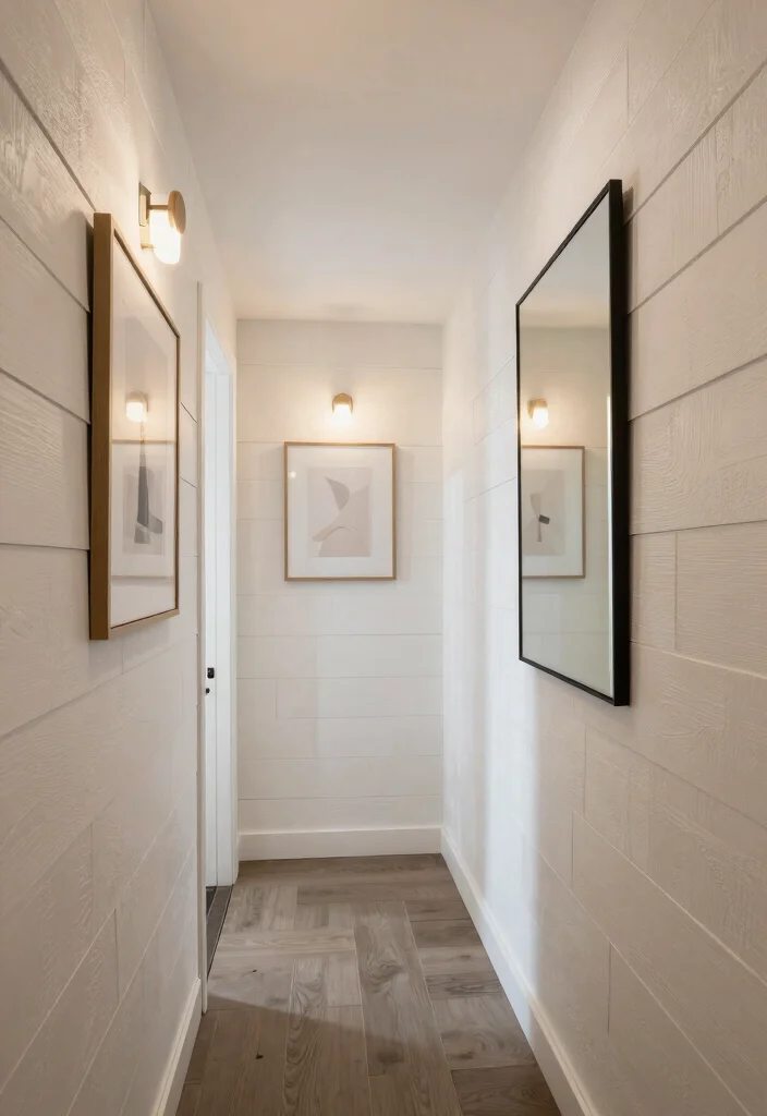 10 Upstairs Hallway Ideas with Soft Lighting and Flow 7. Textured Wall Treatments 0