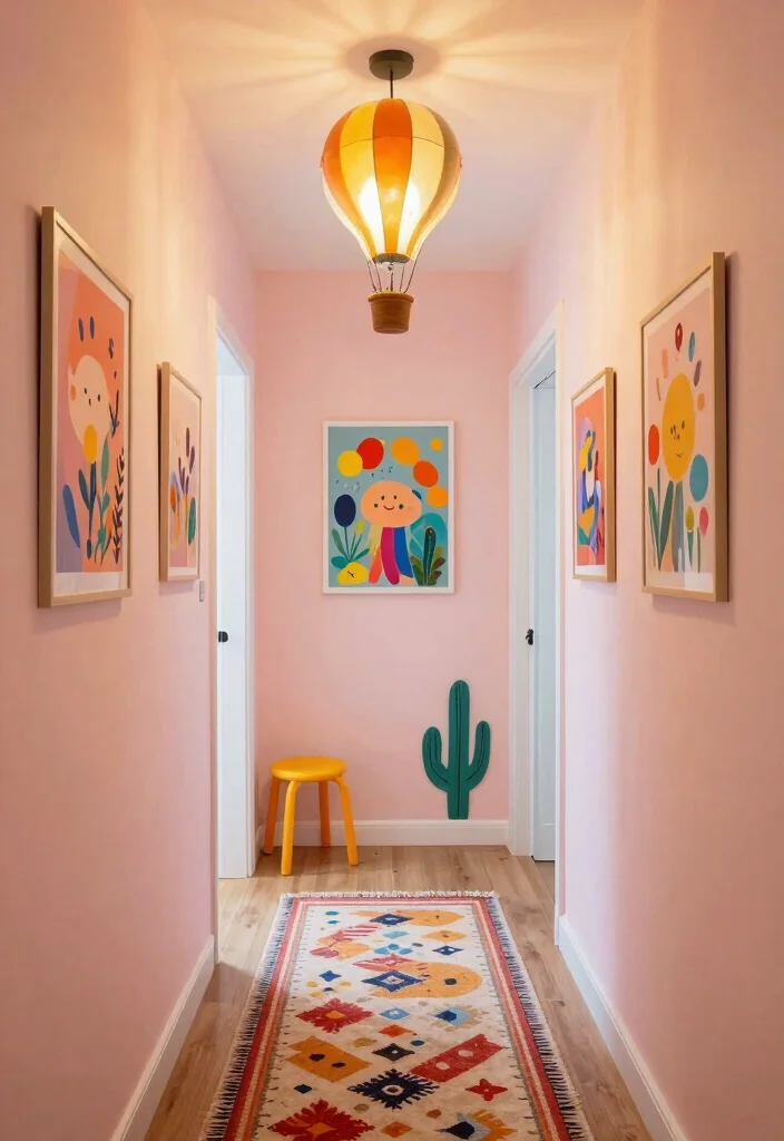 10 Upstairs Hallway Ideas with Soft Lighting and Flow 9. Whimsical Elements 0