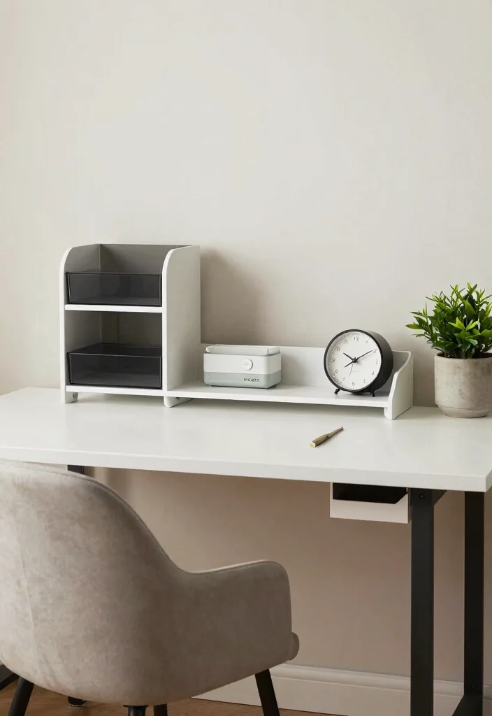 12 Aesthetic Desk Ideas with Calm Visual Balance 8. Functional Yet Stylish 0