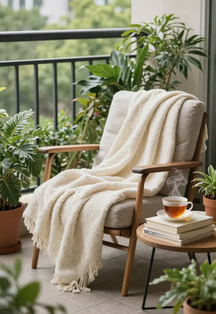 12 Balcony Decor Ideas with Textiles Plants and Soft Lighting 10. Outdoor Reading Nook 0