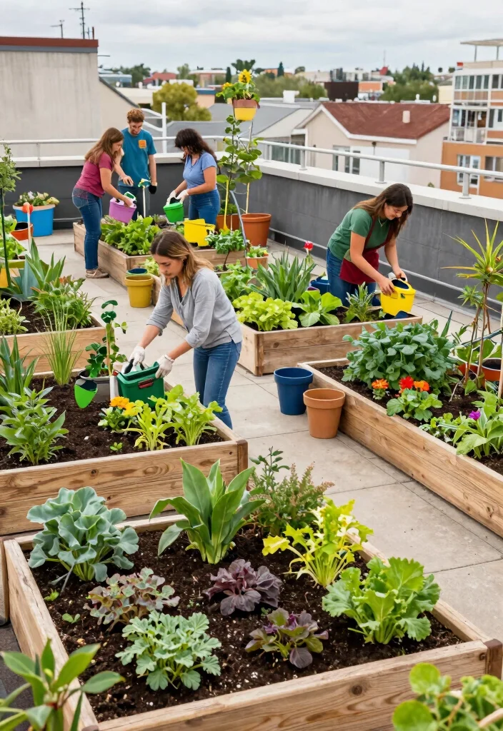 12 Balcony Design Ideas with Plants Lights and Relaxing Vibes 12. Community Garden Concept 0