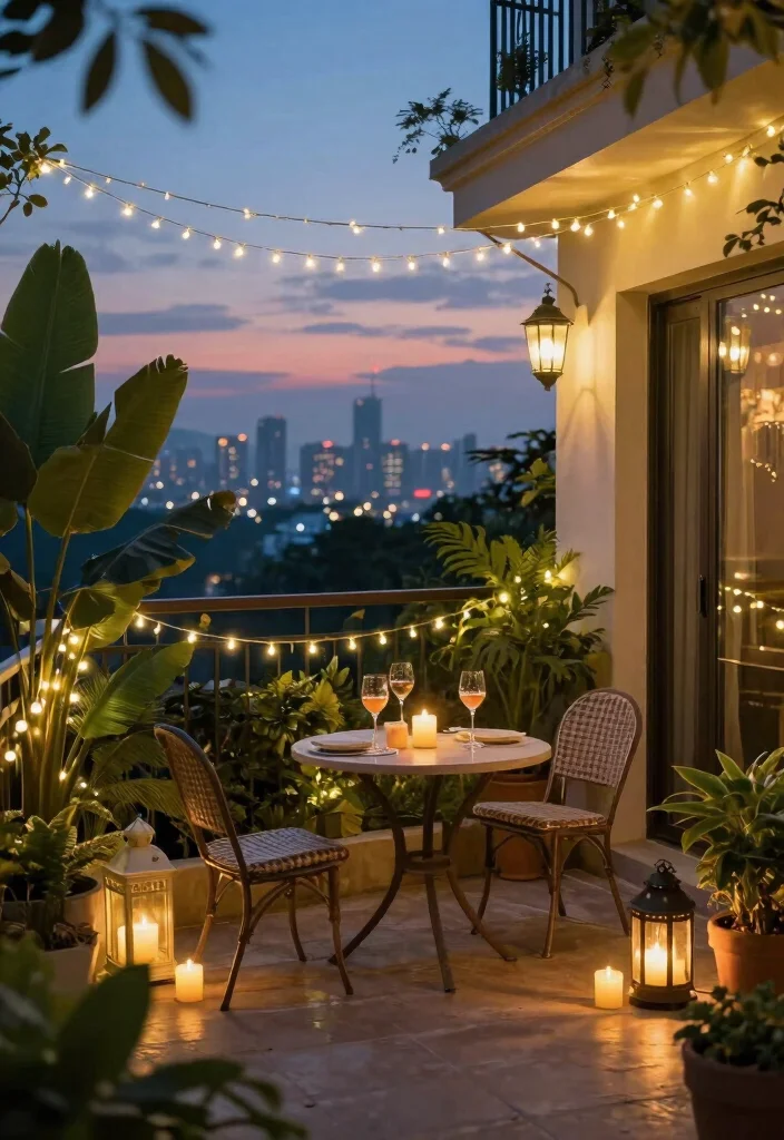 12 Balcony Ideas for Houses with Open Views and Relaxed Living 10. Light Up Your Space 0